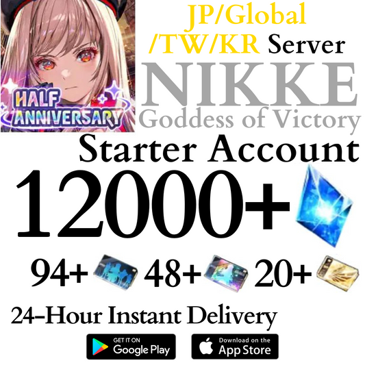 [All Servers] 12000+ Gems GODDESS OF VICTORY: NIKKE Starter Reroll Account