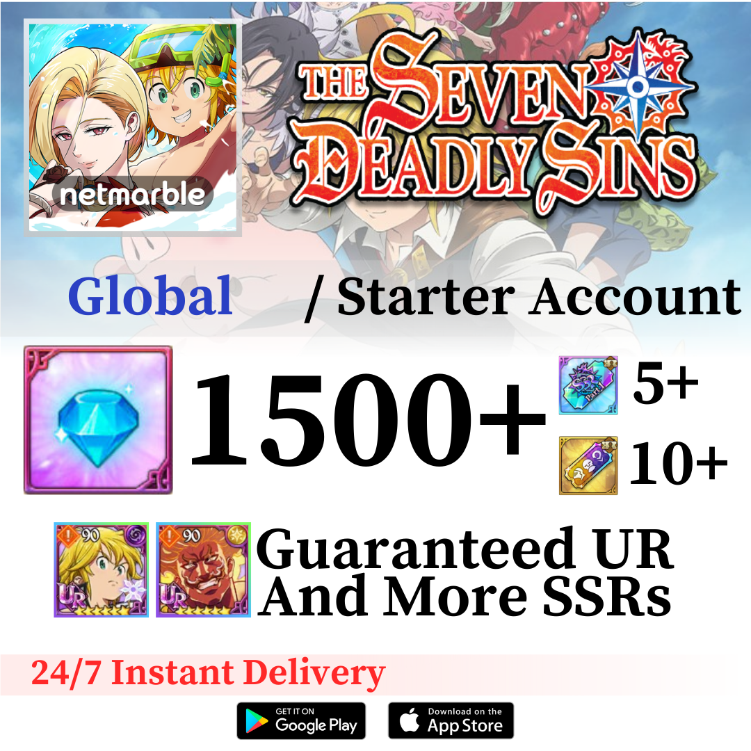 Seven Deadly Sins 7DS Grand Cross Starter Reroll Account [GLOBAL]