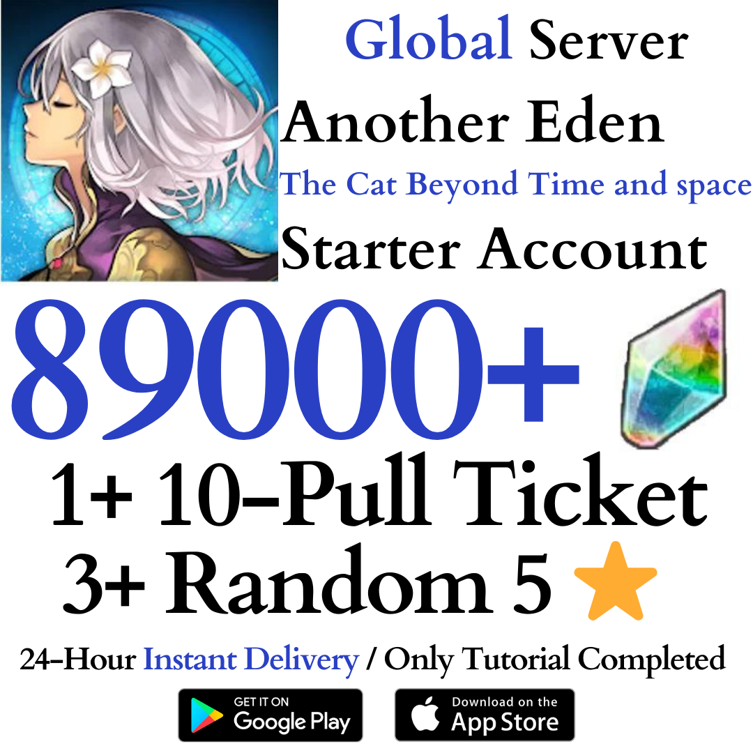 [GLOBAL] 43000 - 89000+ Gems | Another Eden Starter Account