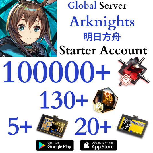 [GLOBAL] 100000+ Orundum 70+ Tickets Arknights Starter Reroll Account