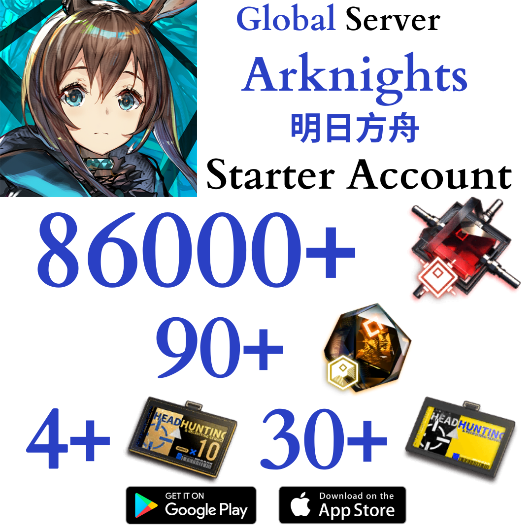 [GLOBAL] 100000+ Orundum 70+ Tickets Arknights Starter Reroll Account