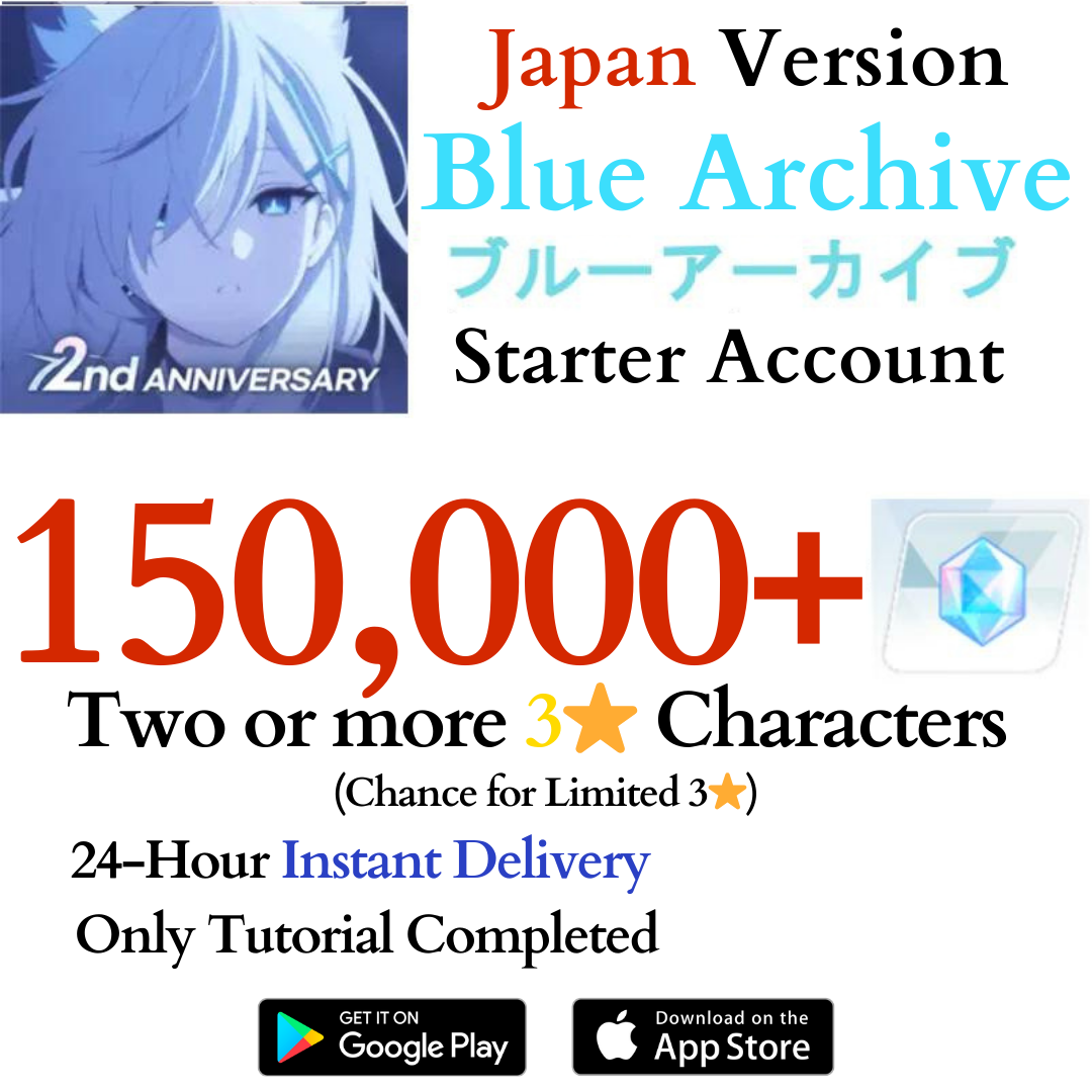 [JP] 150000+ Gems | Blue Archive Starter Reroll Account