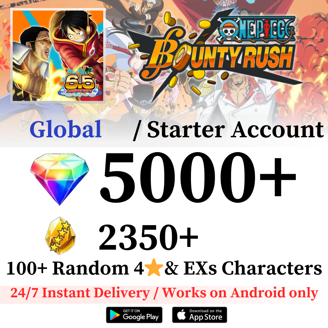 One Piece Bounty Rush Starter Reroll Account [GLOBAL-ANDROID]