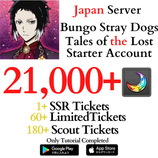 [JP] 21000+ Gems Bungo Stray Dogs: Tales of the Lost Starter Reroll Account