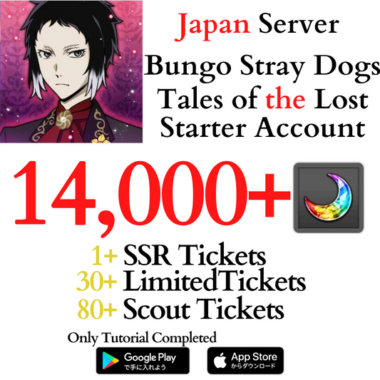 [JP] 14000+ Gems Bungo Stray Dogs: Tales of the Lost Starter Reroll Account