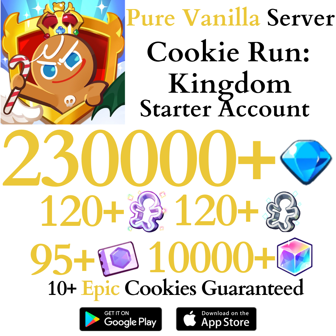 [GLOBAL/Pure Vanilla] 230,000+ Gems | Cookie Run: Kingdom Starter Rero ...