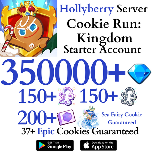 [GLOBAL/Hollyberry] 350,000+ Gems Sea Fairy Cookie Run: Kingdom Starter Account
