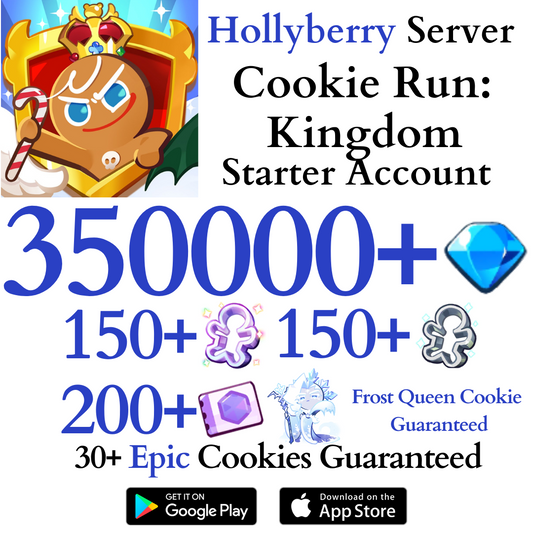 [GLOBAL/Hollyberry] 350,000+ Gems Cookie Run: Kingdom Starter Reroll Account