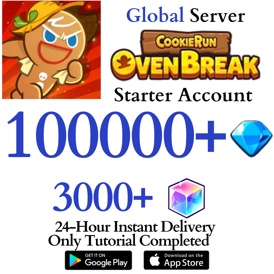 [GLOBAL] 100,000+ Crystals | Cookie Run: OvenBreak Starter Account