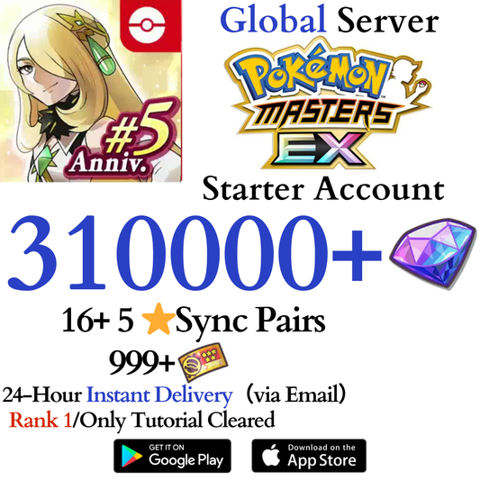 [GLOBAL] 310,000+ Gems | Pokémon Pokemon Masters EX Starter Reroll Account (Android Required)