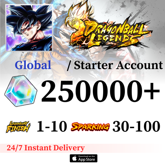DRAGON BALL LEGENDS Farmed Starter Reroll Account [GLOBAL - iOS]