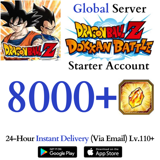 [GLOBAL] 6000+ Dragon Stones DRAGON BALL Z DOKKAN BATTLE Farmed Starter Account