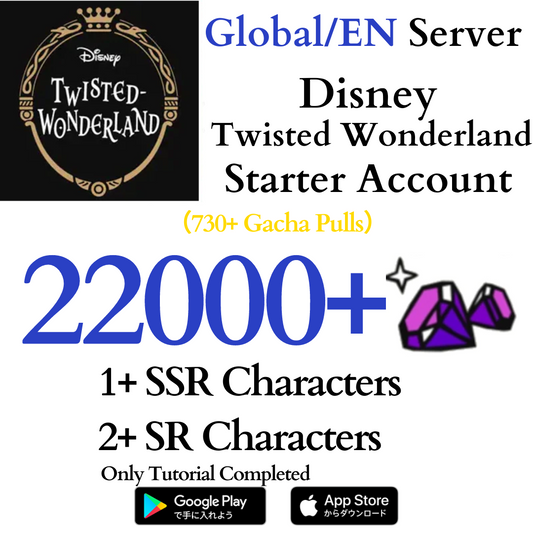 [EN/GLOBAL] 22000+ Gems Disney Twisted Wonderland Starter Account
