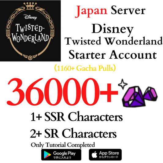 [JP] 36000+ Gems Disney Twisted Wonderland Starter Account