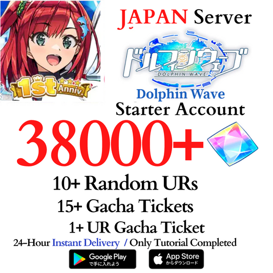 [JP] 38000+ Gems 7+ UR | Dolphin Wave Reroll Starter Account
