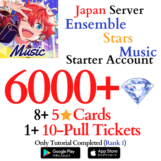 [JP] 6000+ Gems Ensemble Stars Music Starter Reroll Account