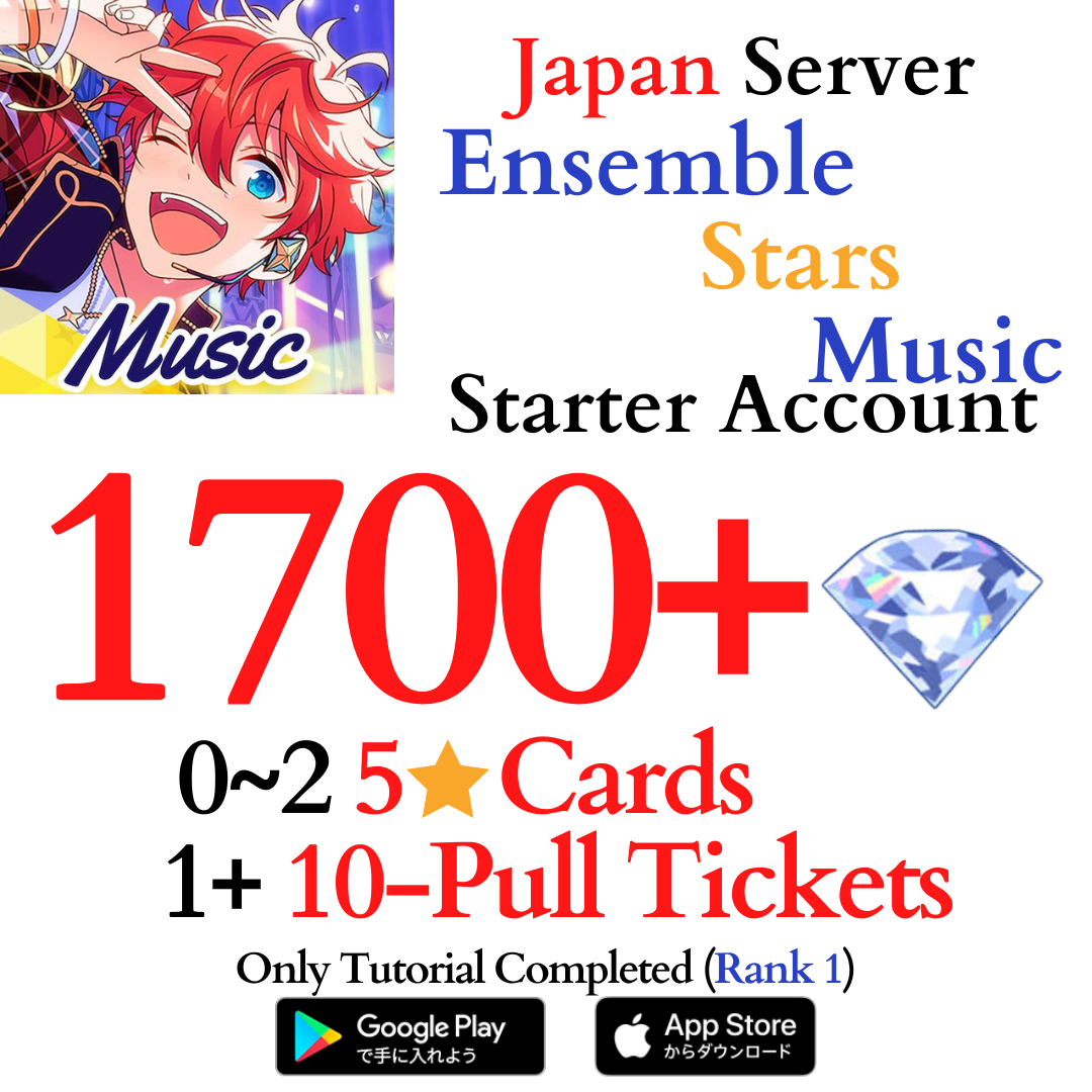 [JP] 1700+ Gems Ensemble Stars Music Starter Reroll Account