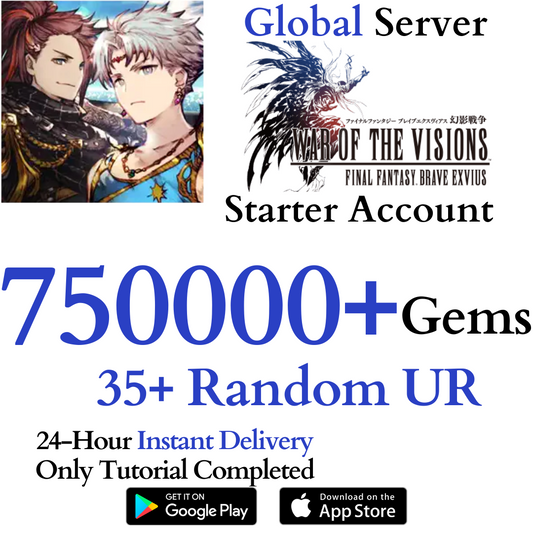 [GLOBAL] 750000+ Gems | War of the Visions: Final Fantasy Brave Exvius Starter Reroll Account