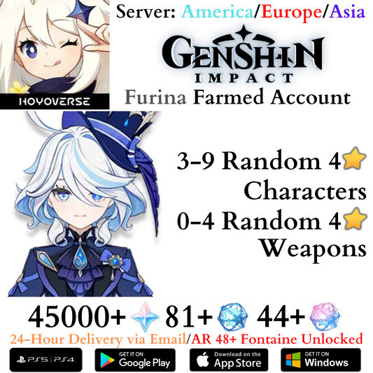 Genshin Impact Furina Farmed Account