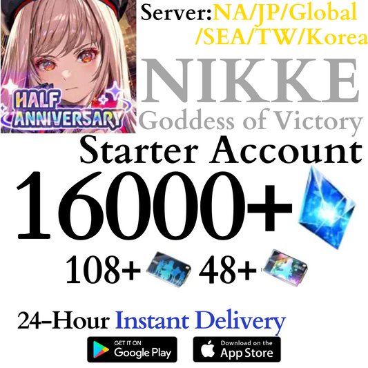 [All Servers] 16000+ Gems GODDESS OF VICTORY: NIKKE Starter Reroll Account