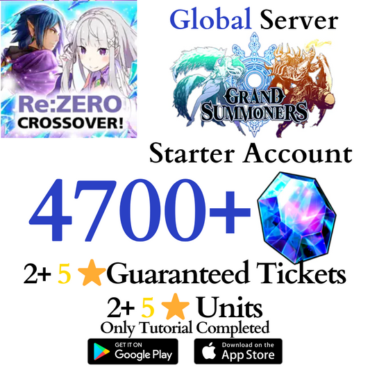 [GLOBAL] 4700+ Crystals Grand Summoners Starter Reroll Fresh Account