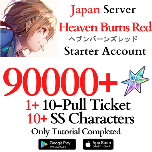 [JP] 90000+ Quartz Heaven Burns Red Starter Reroll Account