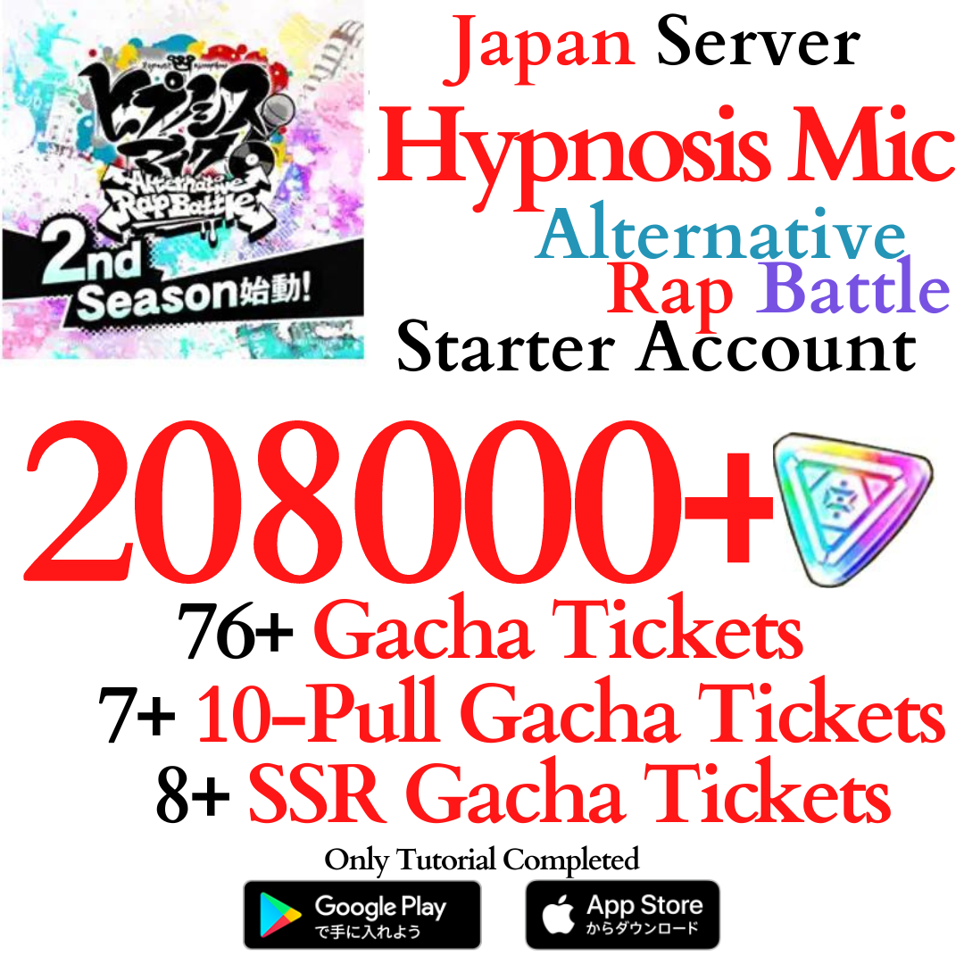 [JP] 208000+ Gems | Hypnosis Mic -Alternative Rap Battle- HypMic Starter Reroll Account