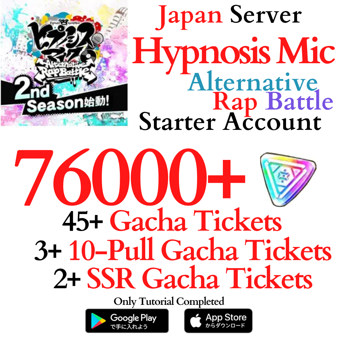 [JP] 760000+ Gems | Hypnosis Mic -Alternative Rap Battle- HypMic Starter Reroll Account