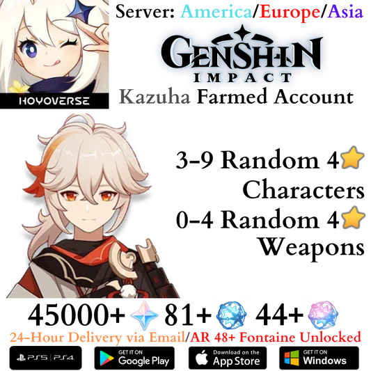 Genshin Impact Kazuha Farmed Account