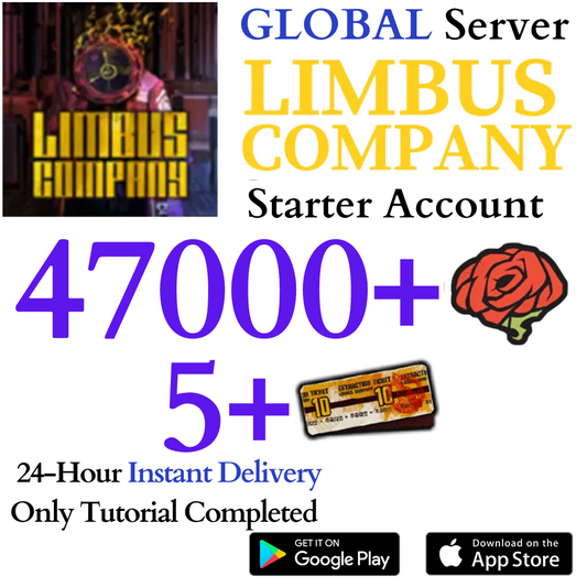 [GLOBAL] 47000+ Gems 5+ 10-Pull Gacha Tickets | Limbus Company Starter Reroll Account