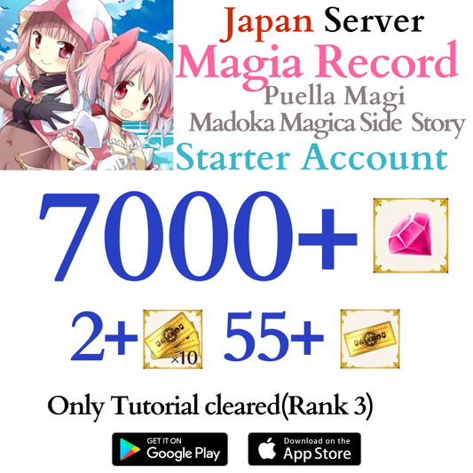 [JP] BUY 2 GET 3 7000+ Gem Magia Record Puella Magi Madoka Magica Reroll Starter Account