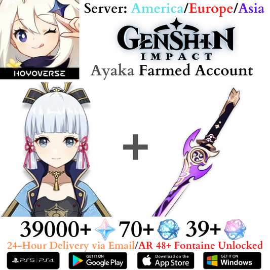 Ayaka Signature Weapon Mistsplitter Reforged Genshin Impact Primogems Fates Farmed Starter Reroll Account