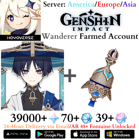 [AMERICA/EUROPE/ASIA] Wanderer Tulaytullah's Remembrance Genshin Impact Primogems Fates Farmed Starter Reroll Account