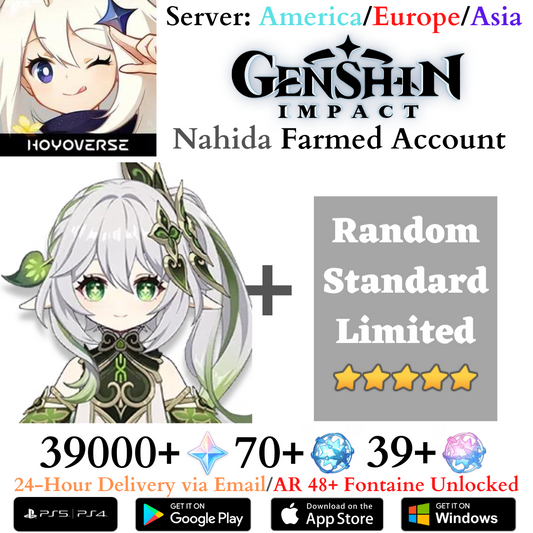 Nahida Combo Genshin Impact Primogems Fates Farmed Starter Reroll Account