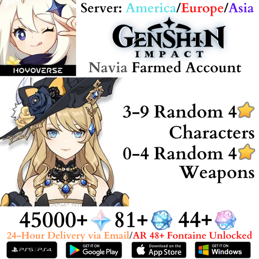 Genshin Impact Navia Farmed Account