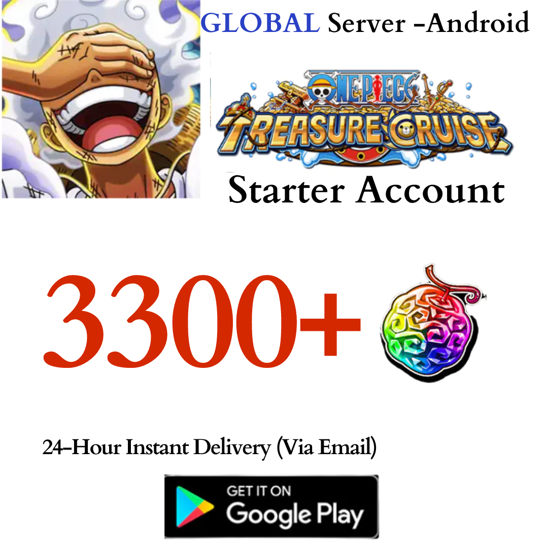 [GLOBAL - Android] 3300+ Gems ONE PIECE Treasure Cruise Starter Reroll Account