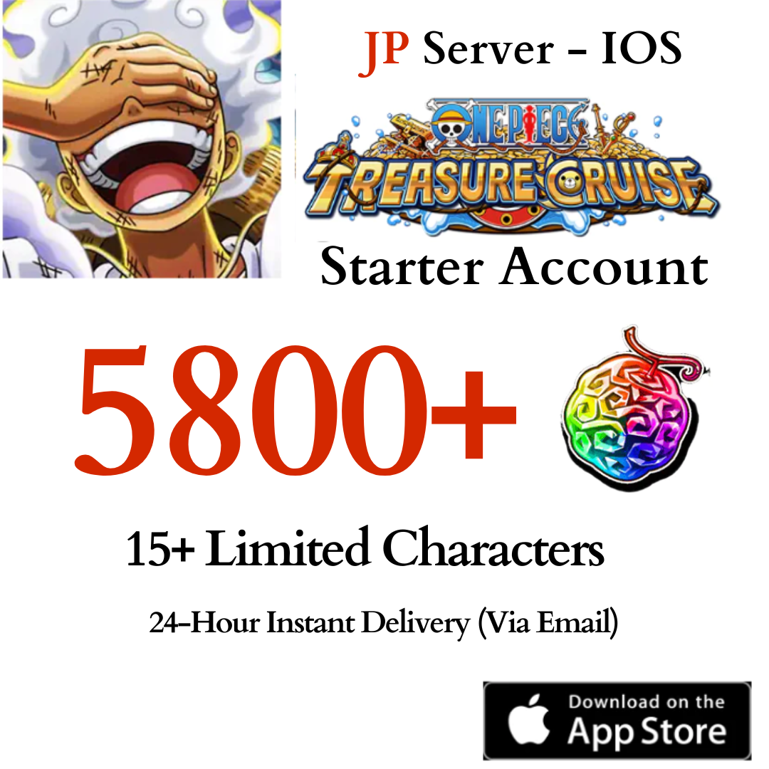 [JP - iOS] 5800+ Gems ONE PIECE Treasure Cruise Starter Reroll Account