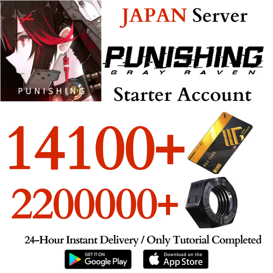 [JP] 14100+ Black Cards | Punishing: Gray Raven PGR Starter Reroll Account