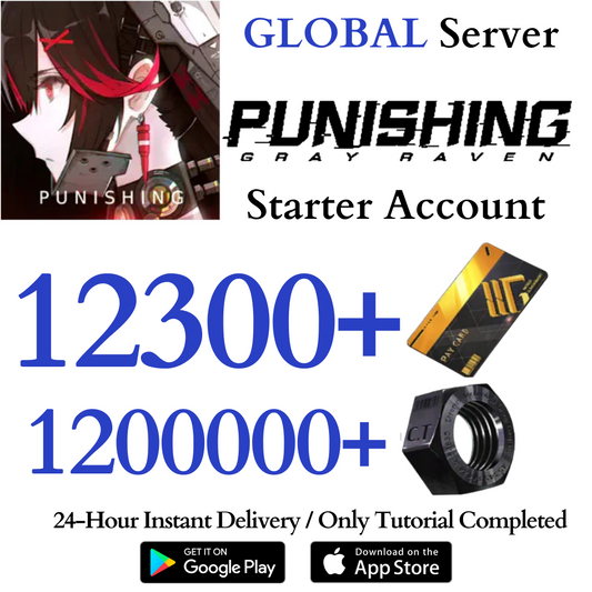 [GLOBAL] 12300+ Black Cards | Punishing: Gray Raven PGR Starter Reroll Account