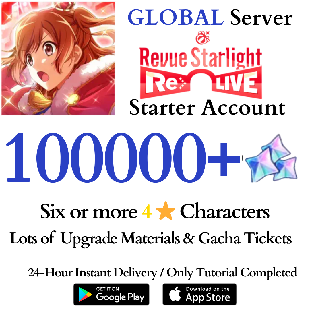 [GLOBAL] 100000+ Star Gems | Shoujo☆Kageki Revue Starlight Re LIVE Starter Reroll Account