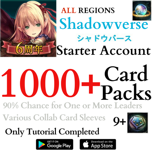 [GLOBAL] 1000+ Card Pack Tickets | Shadowverse CCG Starter Reroll Account