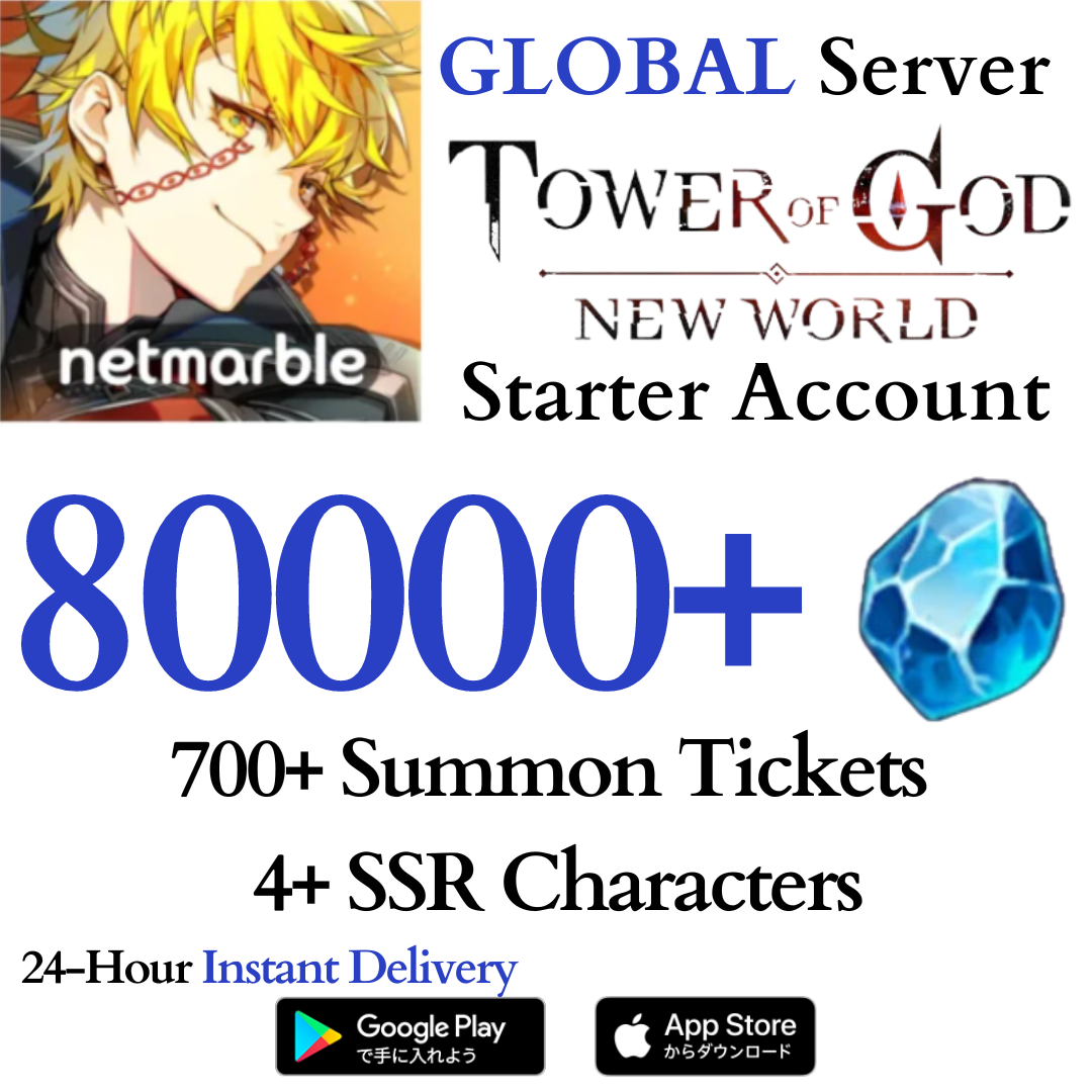 [GLOBAL] 80000+ Gems | Tower of God New World Starter Reroll Account