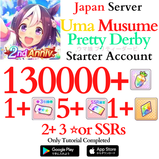 [JP] [INSTANT] 130000+ Gems | Uma Musume Pretty Derby Starter Reroll Account