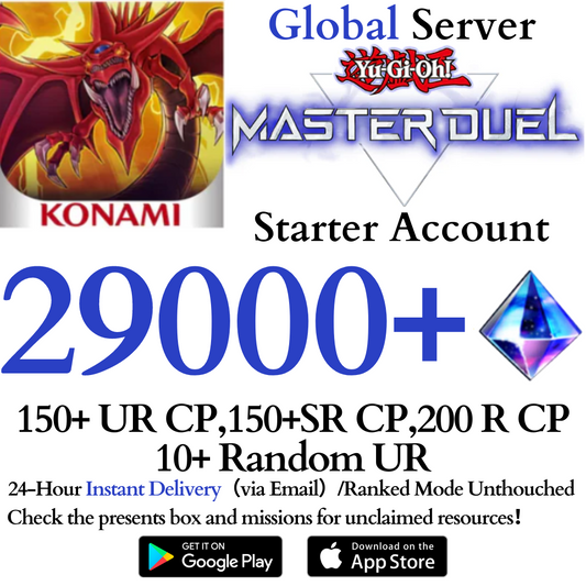 [GLOBAL] 29000+ Gems Yu-Gi-Oh! Master Duel Starter Reroll Account