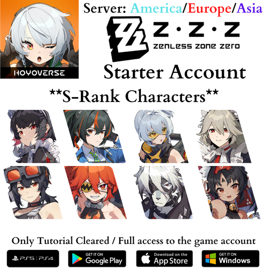 Zenless Zone Zero Starter Game Account