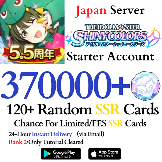 [JP] 370,000+ Feather Jewels | Idolmaster Shiny Colors Shanimasu Shinymas iDOLM@STER Reroll Starter Account