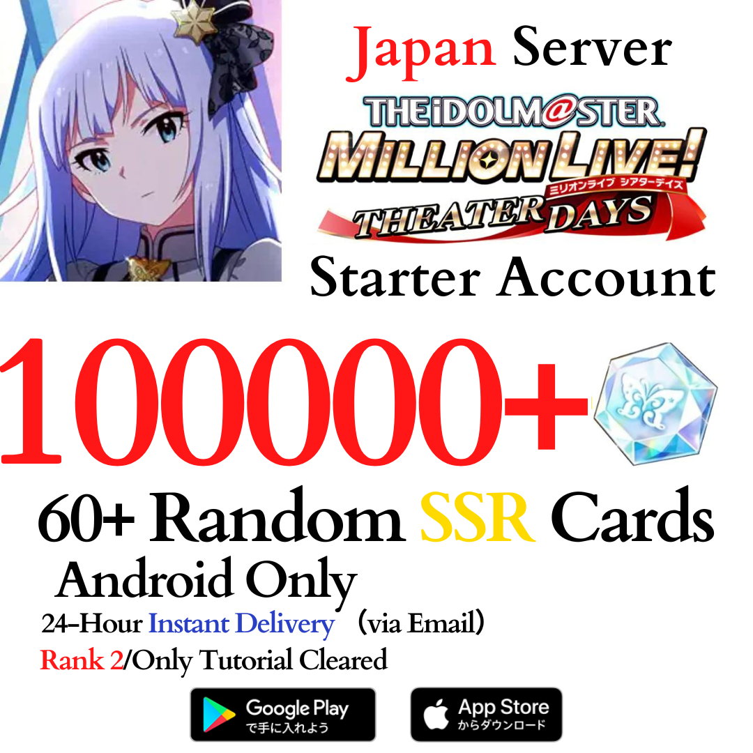 [JP] 100,000+ Jewels | Idolmaster Theater Days Mirishita iDOLM@STER Reroll Starter Account