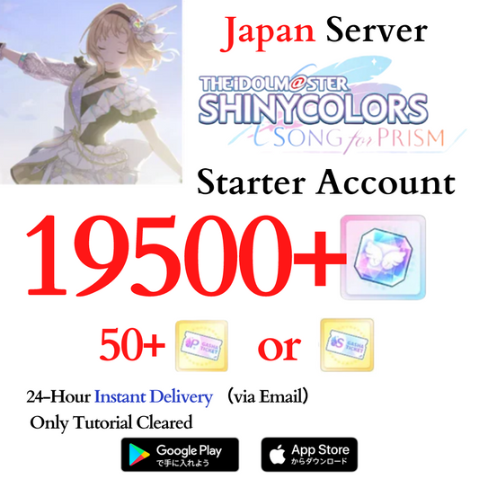 [JP] 19500+ Gems | Idolmaster Shiny Colors Song for Prism Shanison Shinymas iDOLM@STER Reroll Starter Account