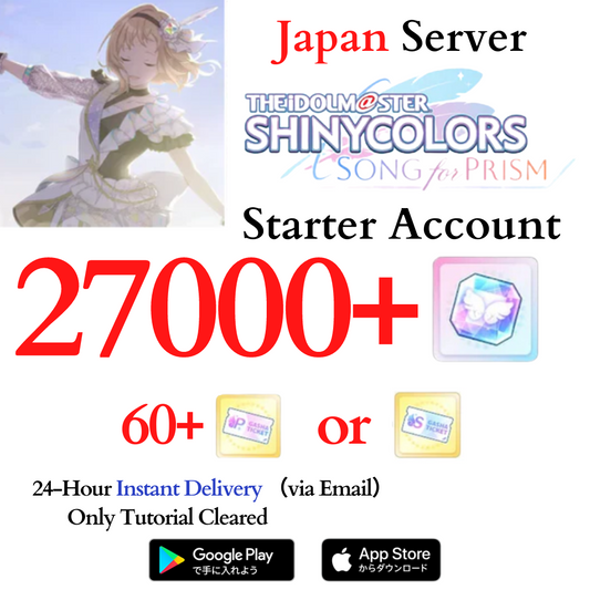 [JP] 27000+ Gems | Idolmaster Shiny Colors Song for Prism Shanison Shinymas iDOLM@STER Reroll Starter Account